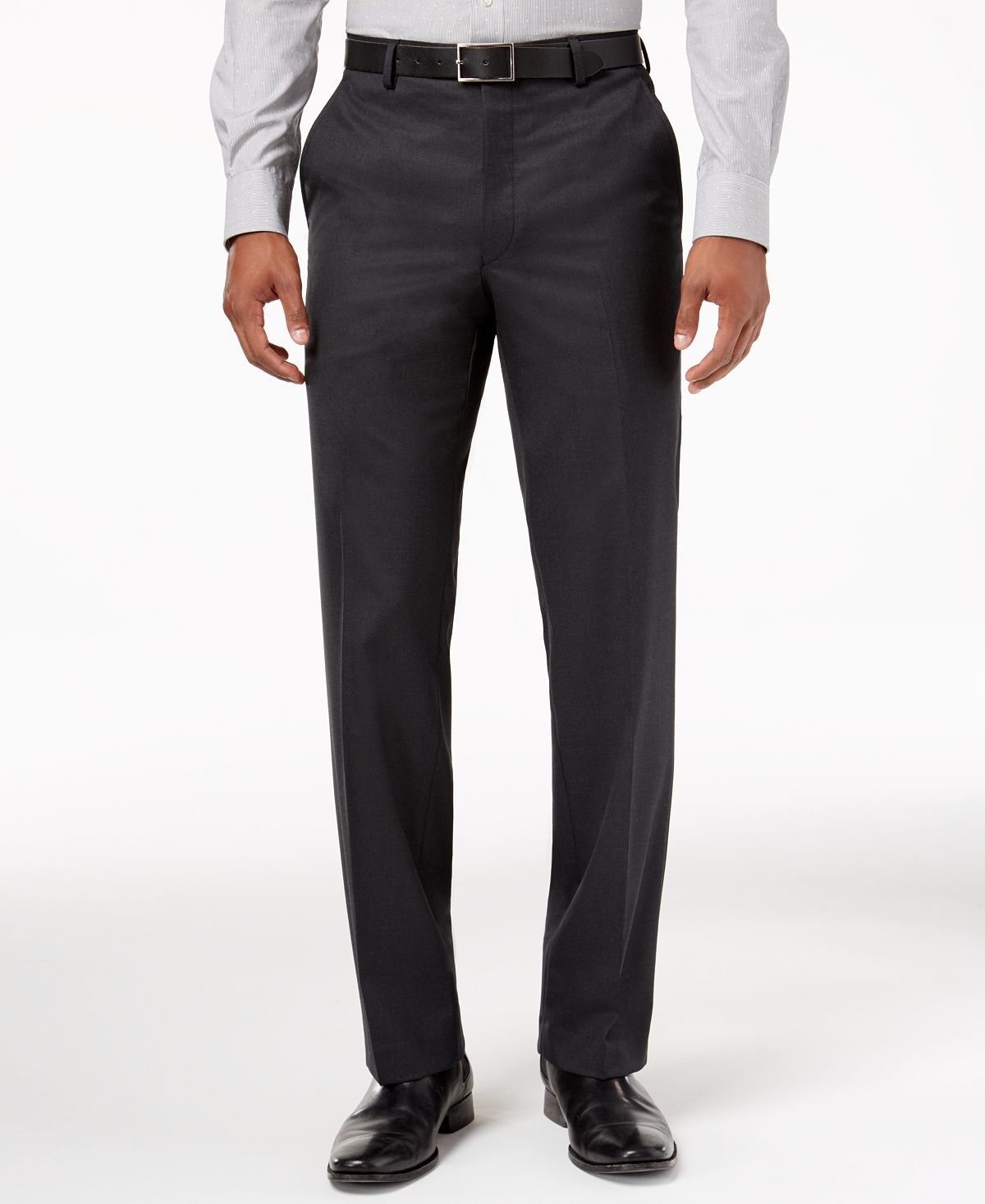 Alfani Traveler Solid Classic-fit Pants Charcoal