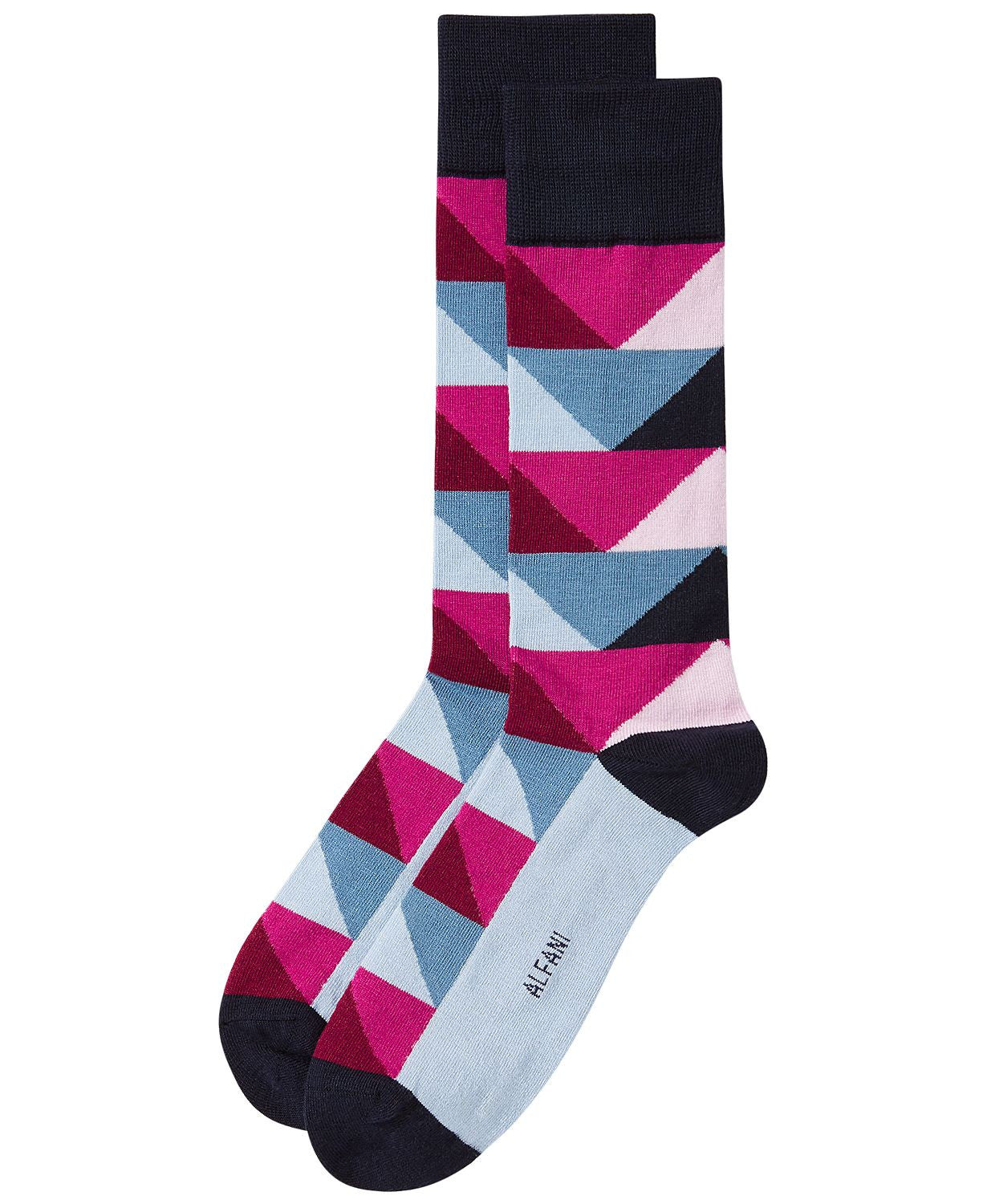 Alfani Triangle Socks Navy Berry