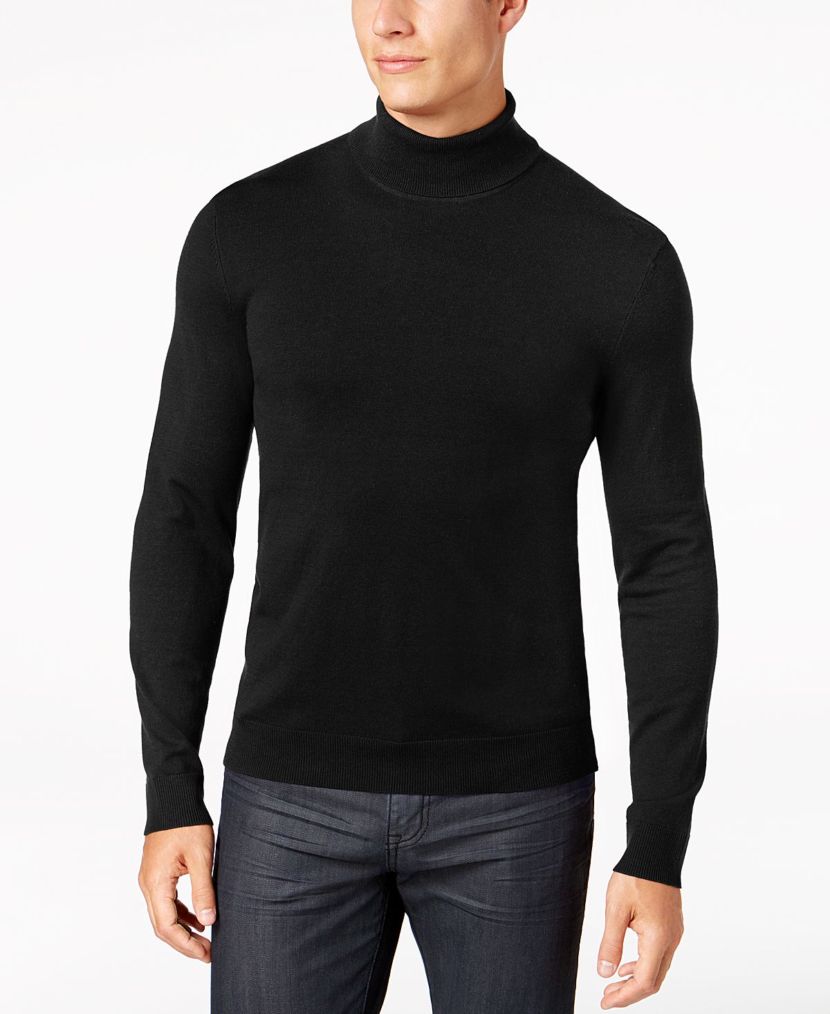 Alfani Turtleneck Sweater Deep Black