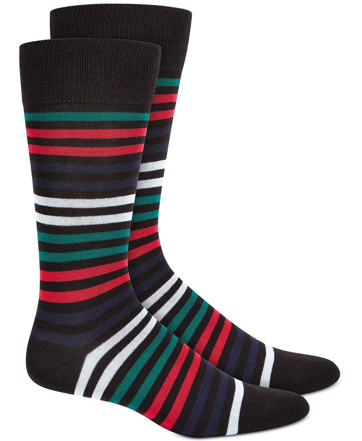 Alfatech By Alfani Striped Dress Socks Red