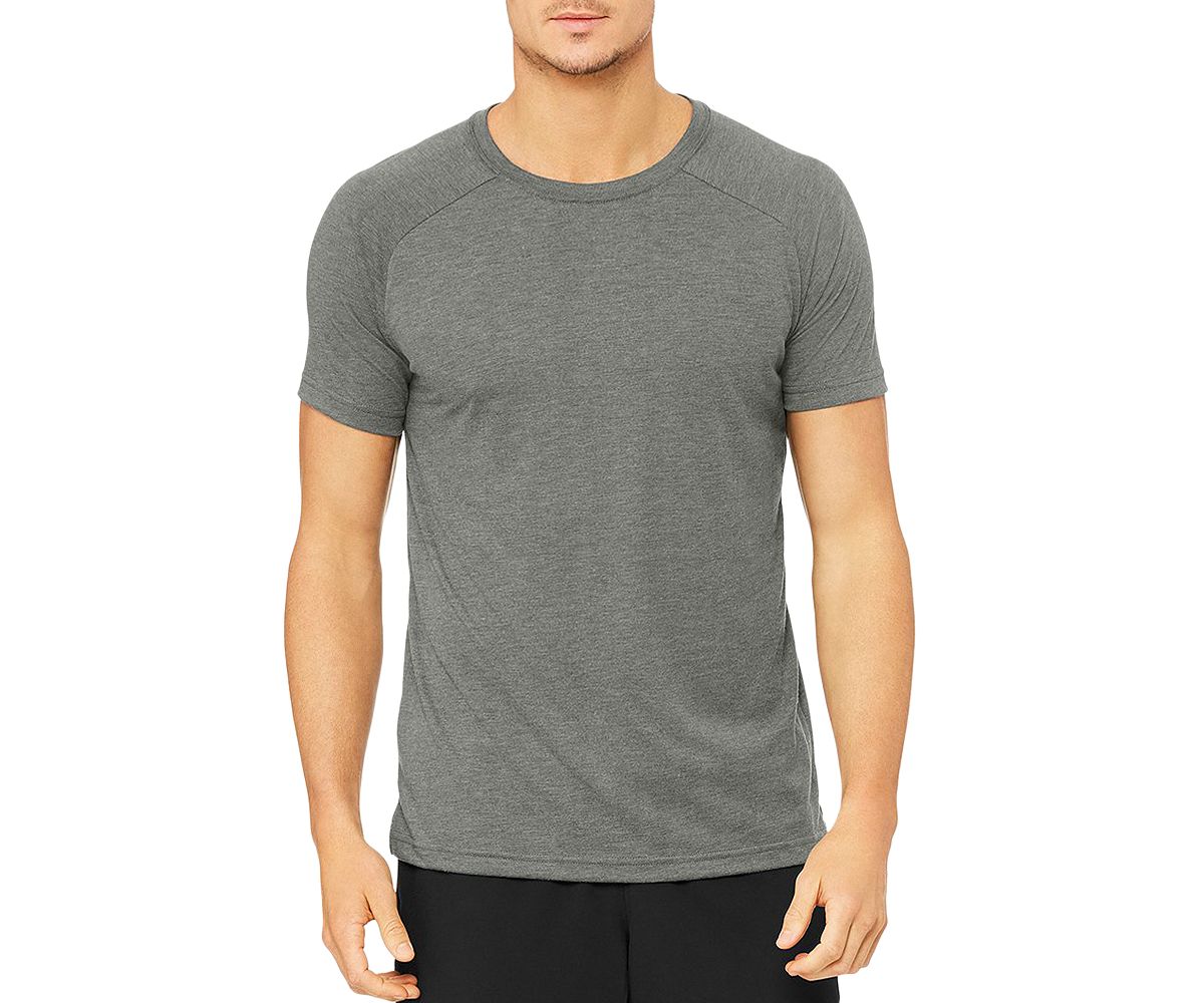 Alo Yoga The Triumph Crewneck Tee Gray Tri-Blend