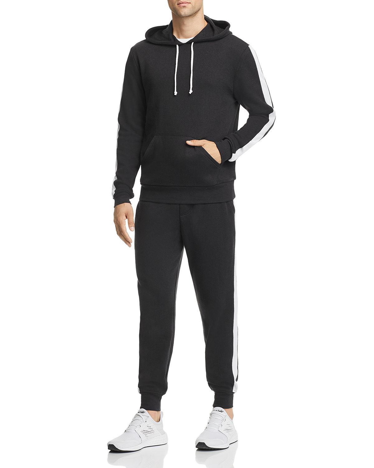 Alternative Apparel Side-stripe Track Pants Black/White