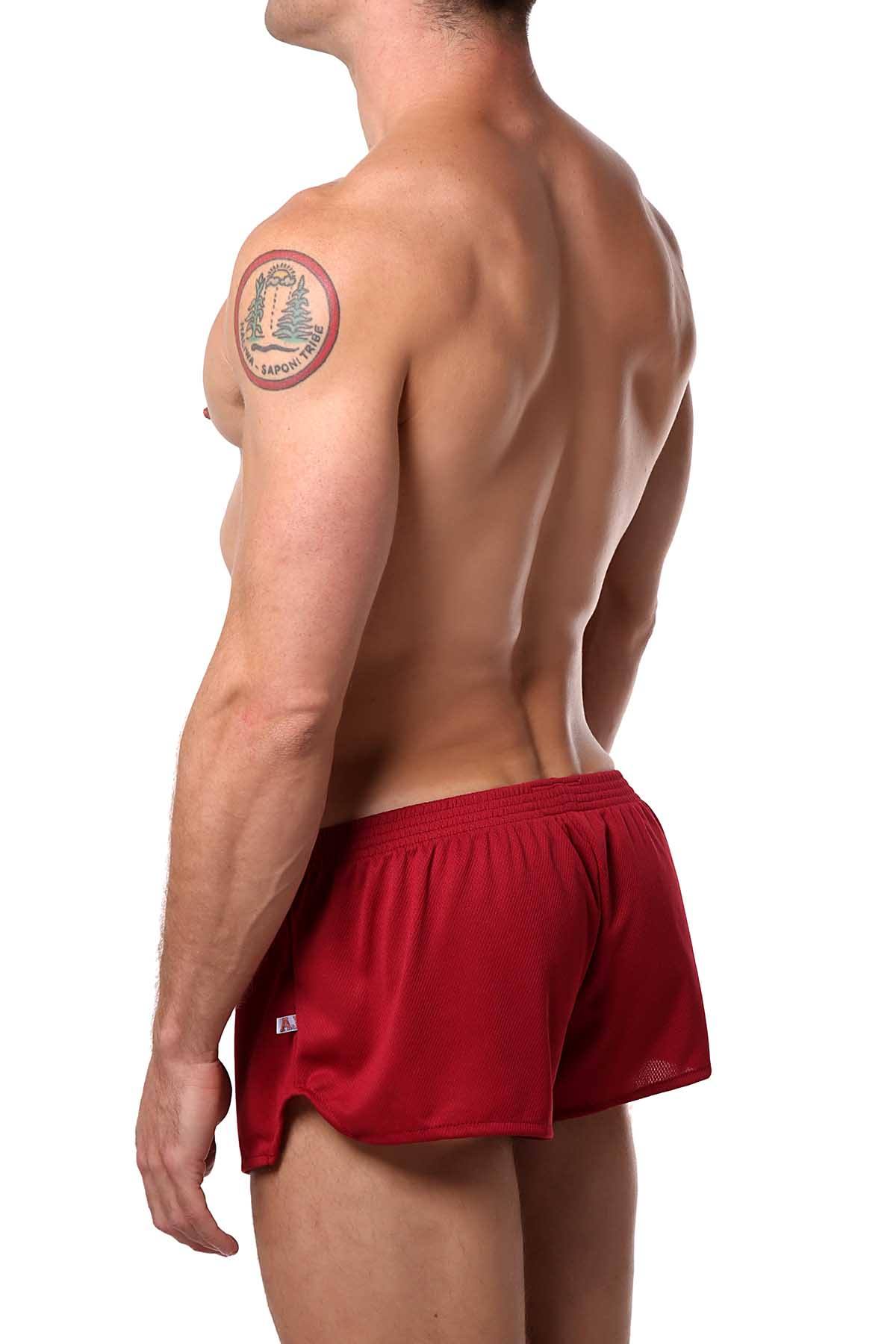 American Jock Burgundy Running Short