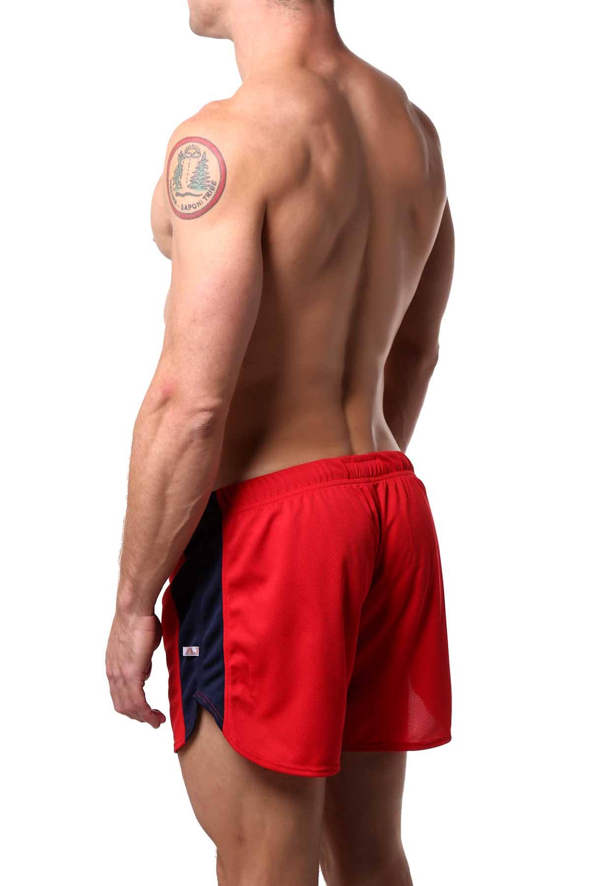 American Jock Red Spring Running Short w Built-in Jock