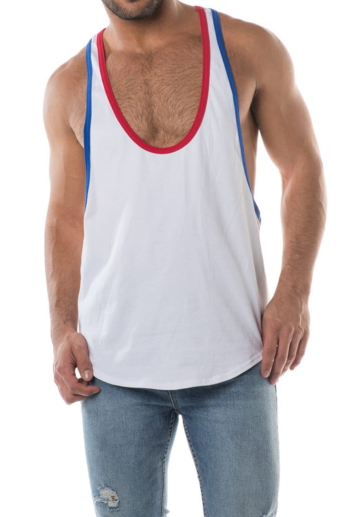 American Jock White Sport Body Builder Tank Top | CheapUndies