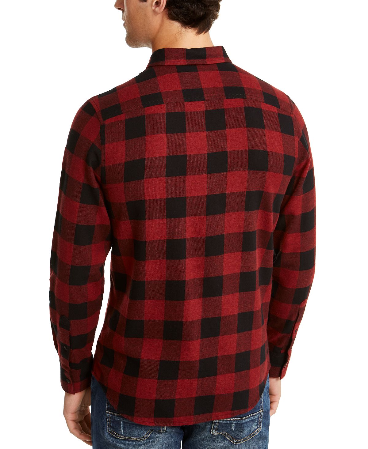 American Rag Austin Check Shirt Dark Scarlet