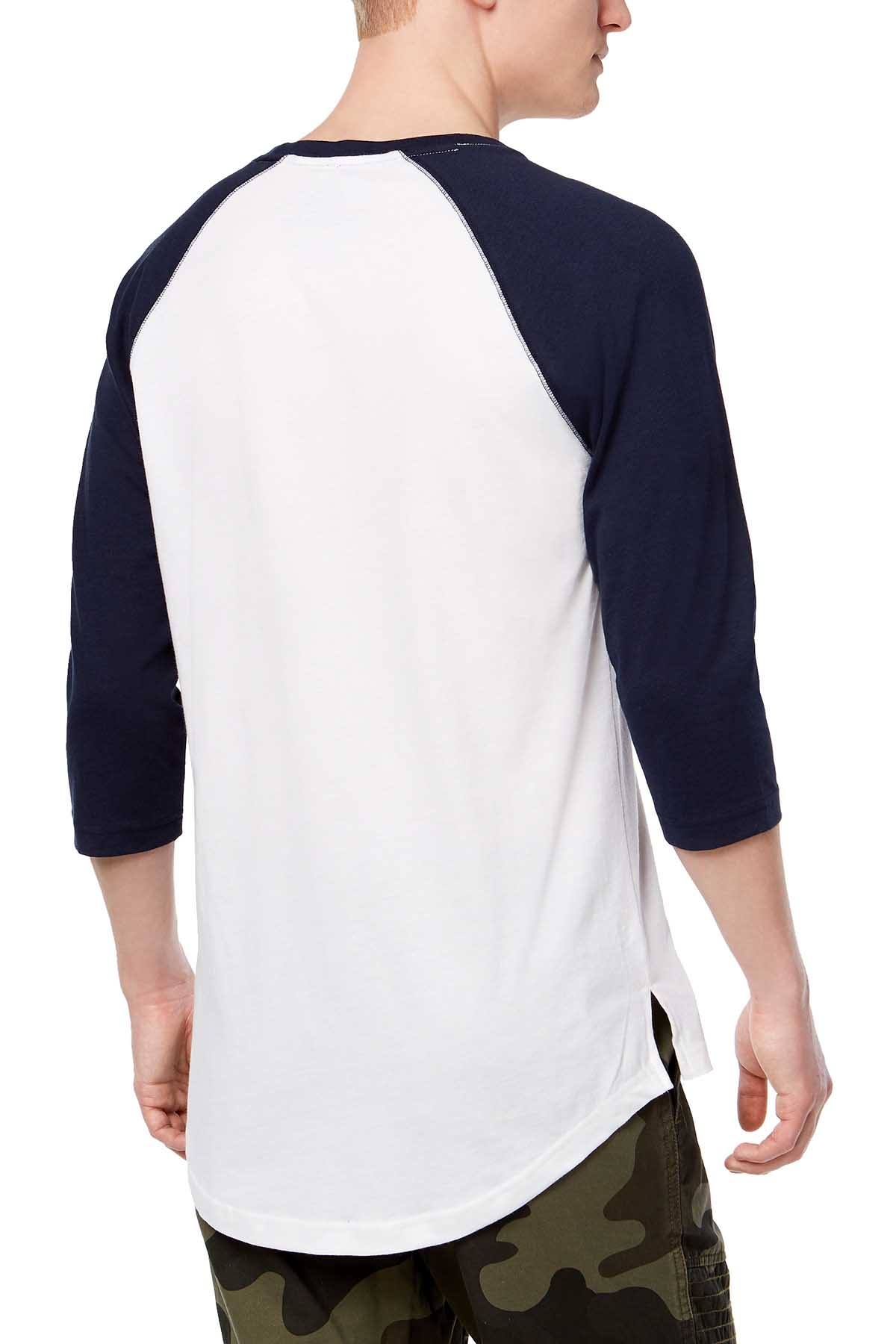 American Rag Basic Navy/White Raglan Sleeve T-Shirt