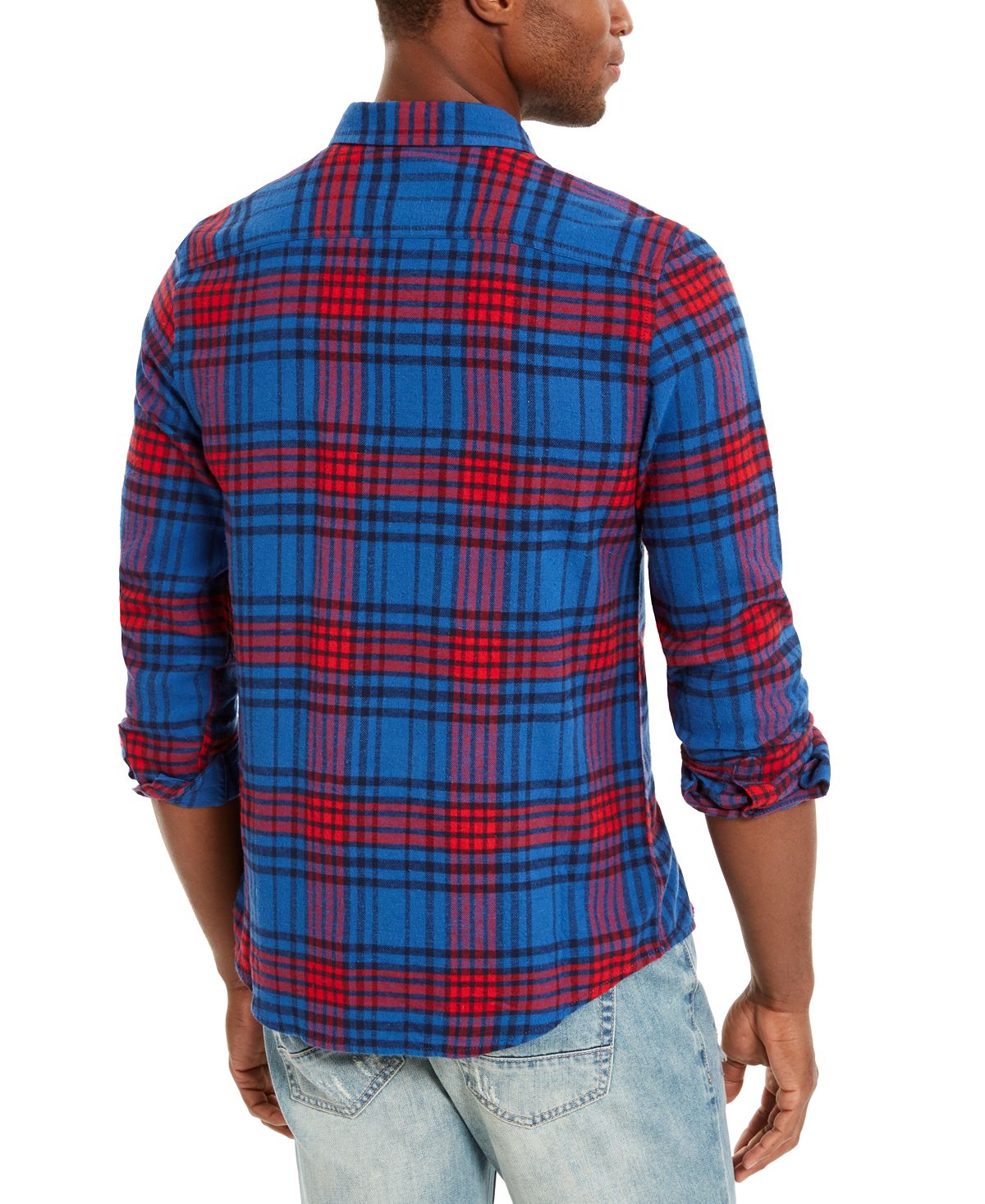 American Rag Brady Plaid Shirt Blue Field