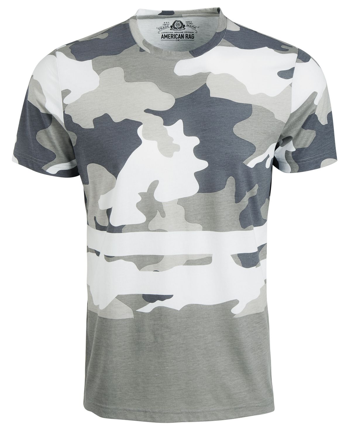 American Rag Camouflage Hem Stripe T-shirt Storm Grey