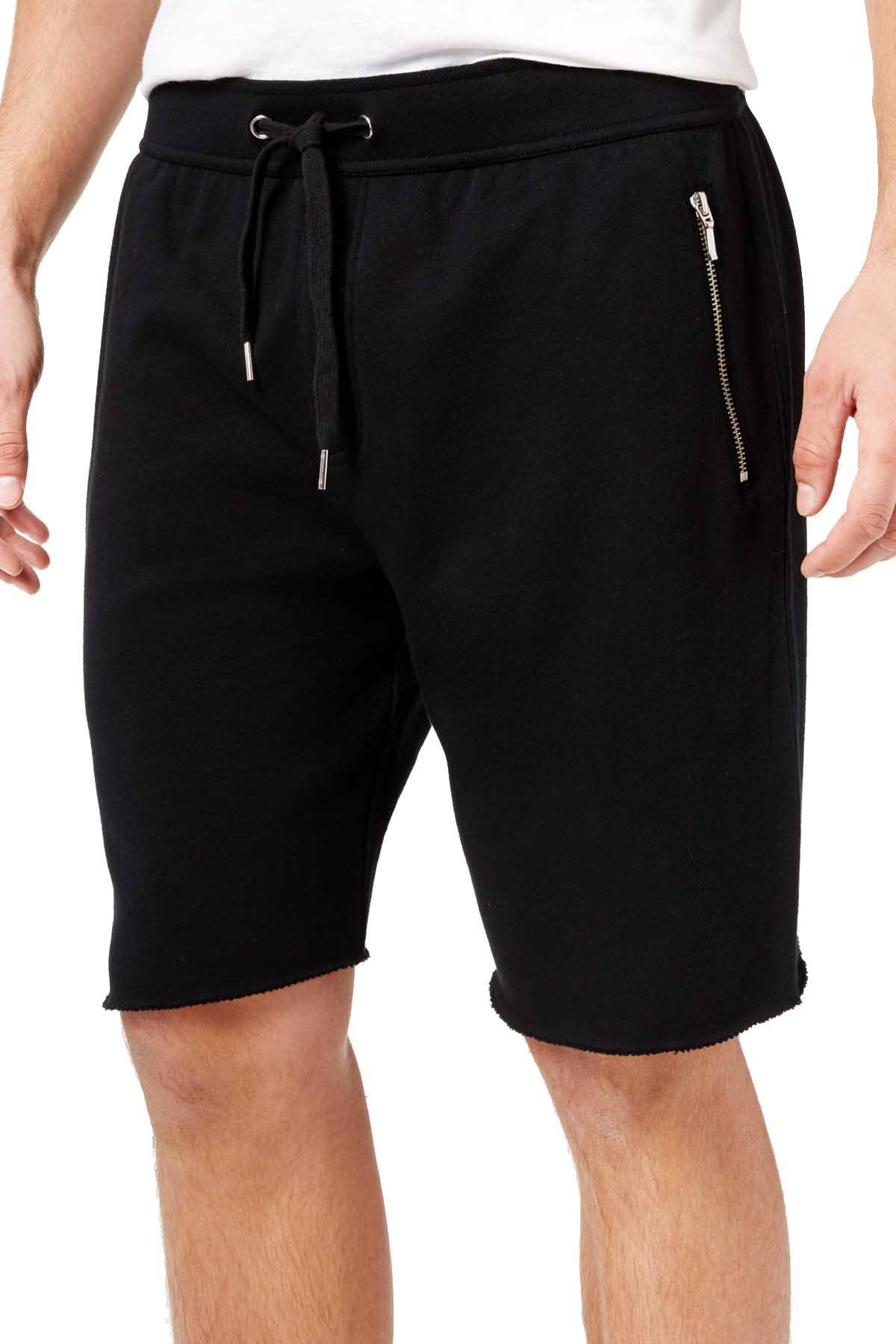 American Rag Deep Black Raw Edge Knit Short