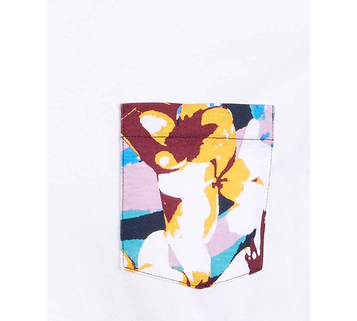 American Rag Floral Pocket T-shirt Bright White