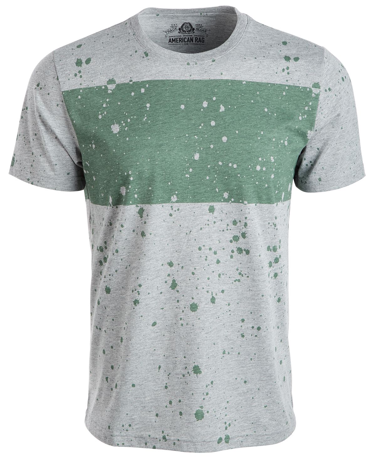 American Rag Splatter Chest Stripe T-shirt Laurel Leaf