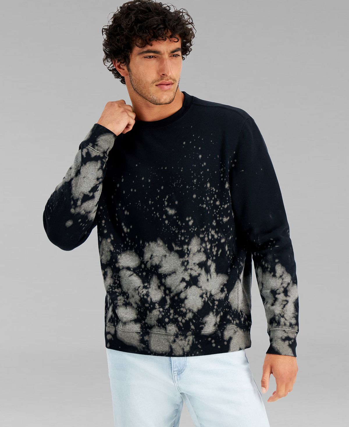 And Now This Acid Wash Fleece Crewneck Sweatshirt Gravel – CheapUndies