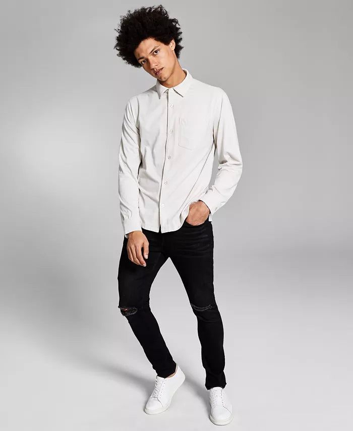 And Now This Men's Regular-Fit Solid Knit Shirt