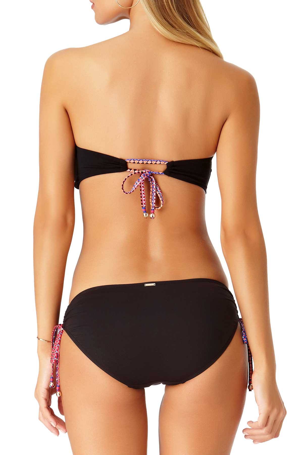 Anne Cole Black Fleetwood Side Tie Bikini Bottom