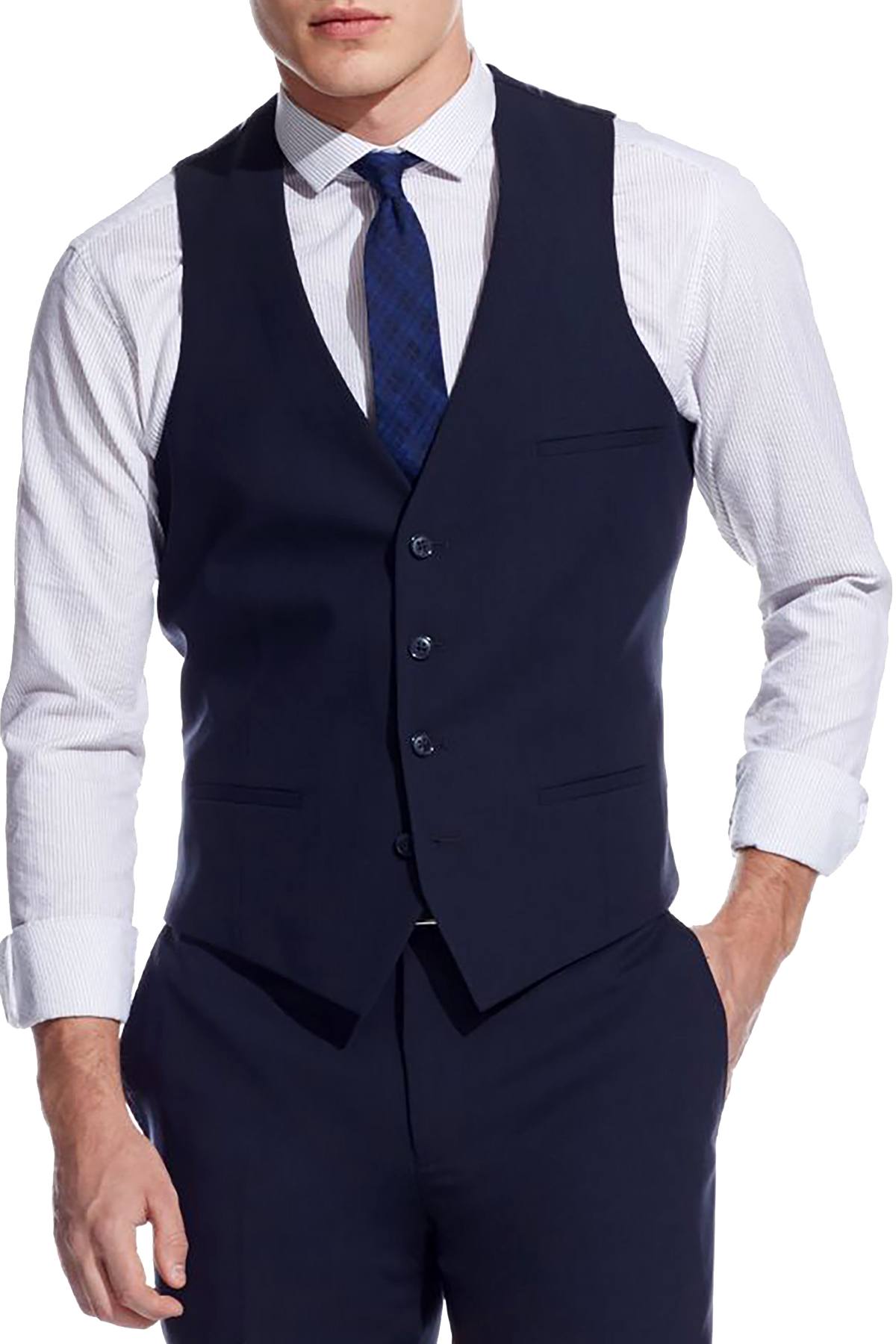 BAR III Navy Extra-Slim Fit Professional Vest | CheapUndies