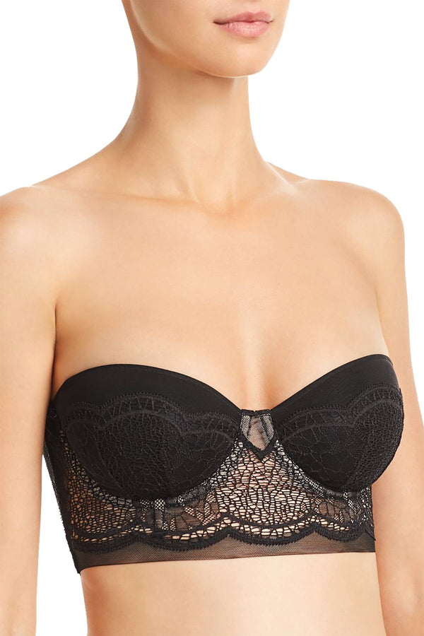 Calvin Klein Lace Spacer Sling Balconette Bra Unlined Black Nude Illusion  34C