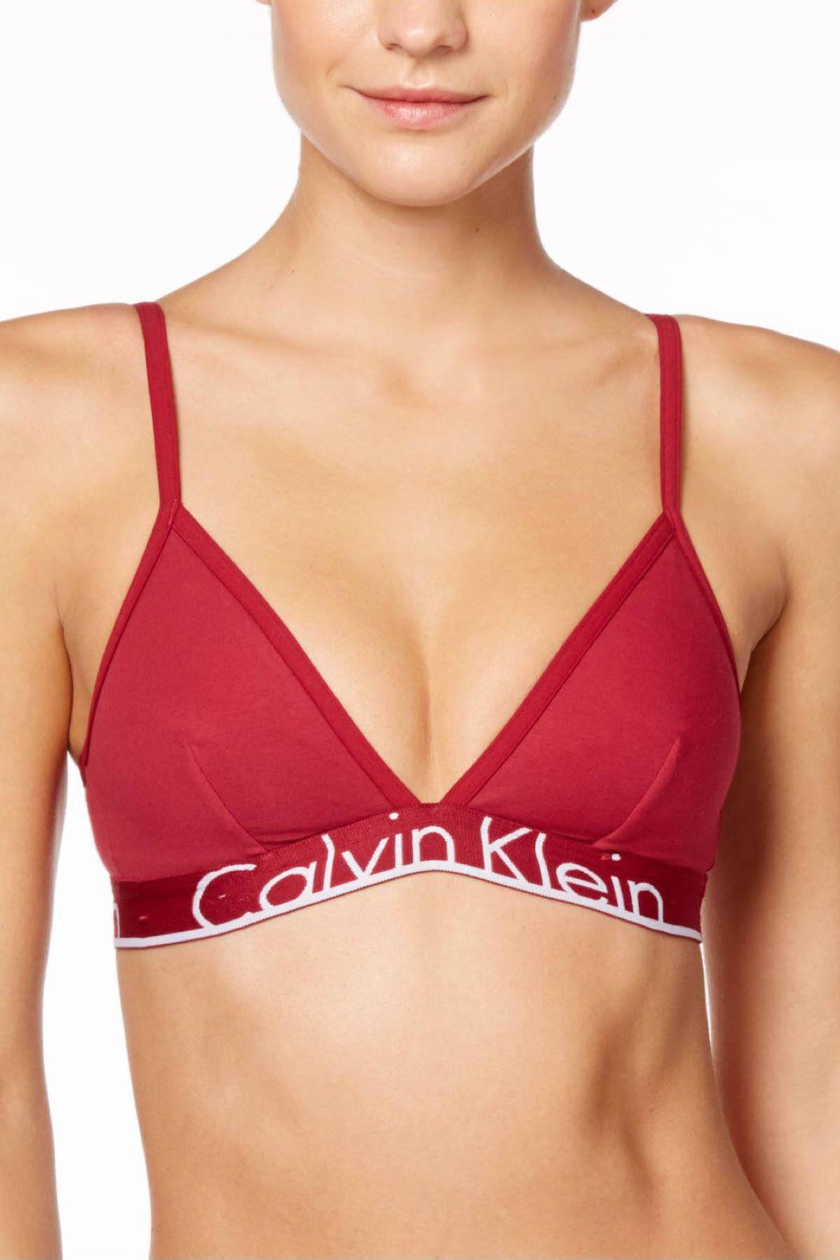 calvin klein red triangle bralette