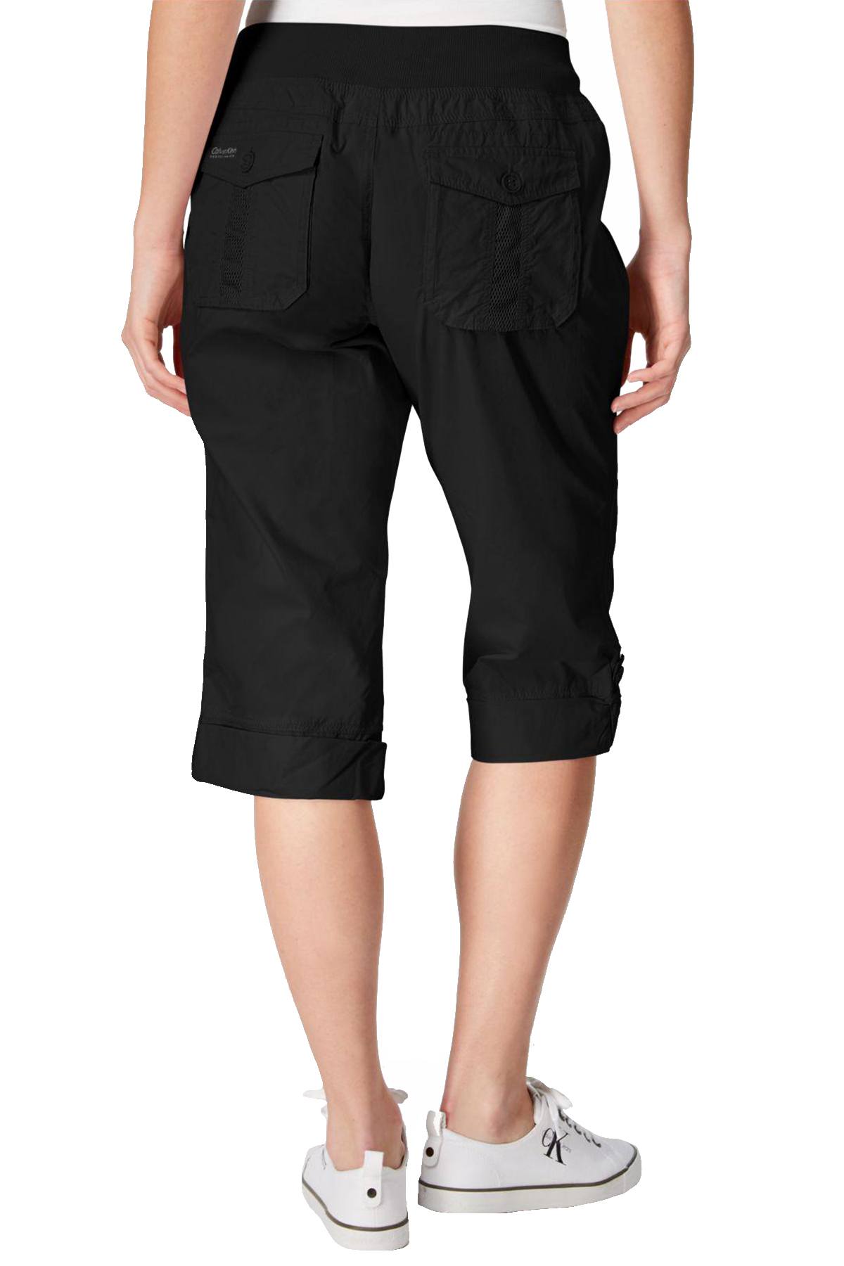 Calvin Klein Performance Black Poplin Convertible Capri Cargo Pant ...