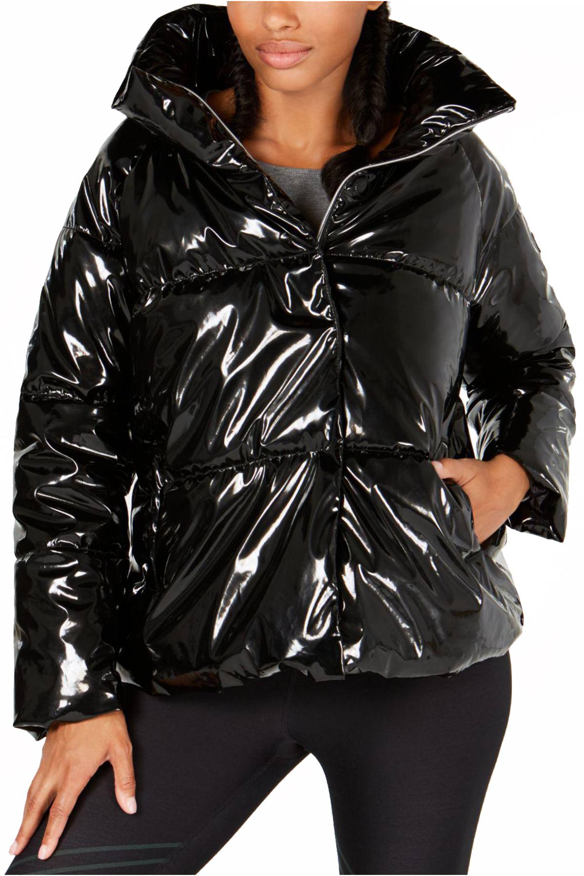 Calvin Klein Performance Black Shiny Puffer Jacket | CheapUndies