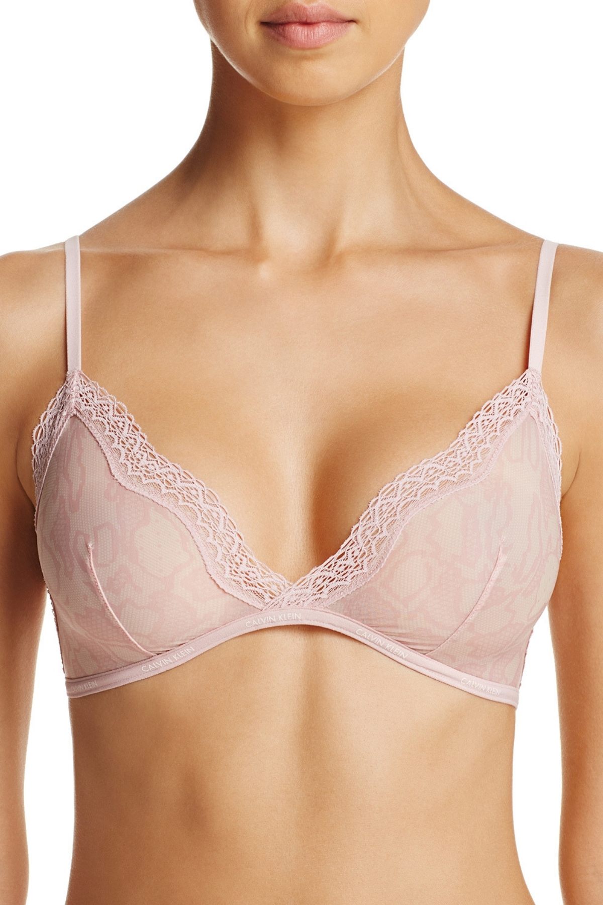 calvin klein pink lace bralette