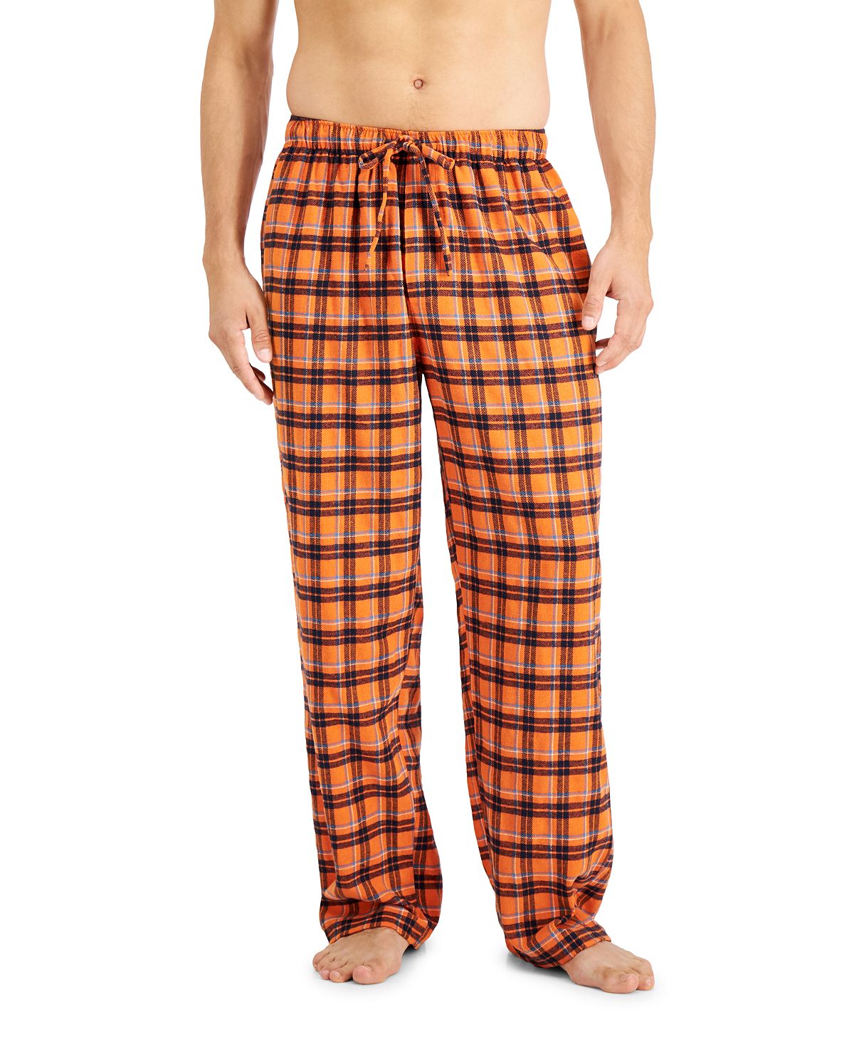 Club Room Flannel Print Pajama Pants Orange and Navy Plaid – CheapUndies