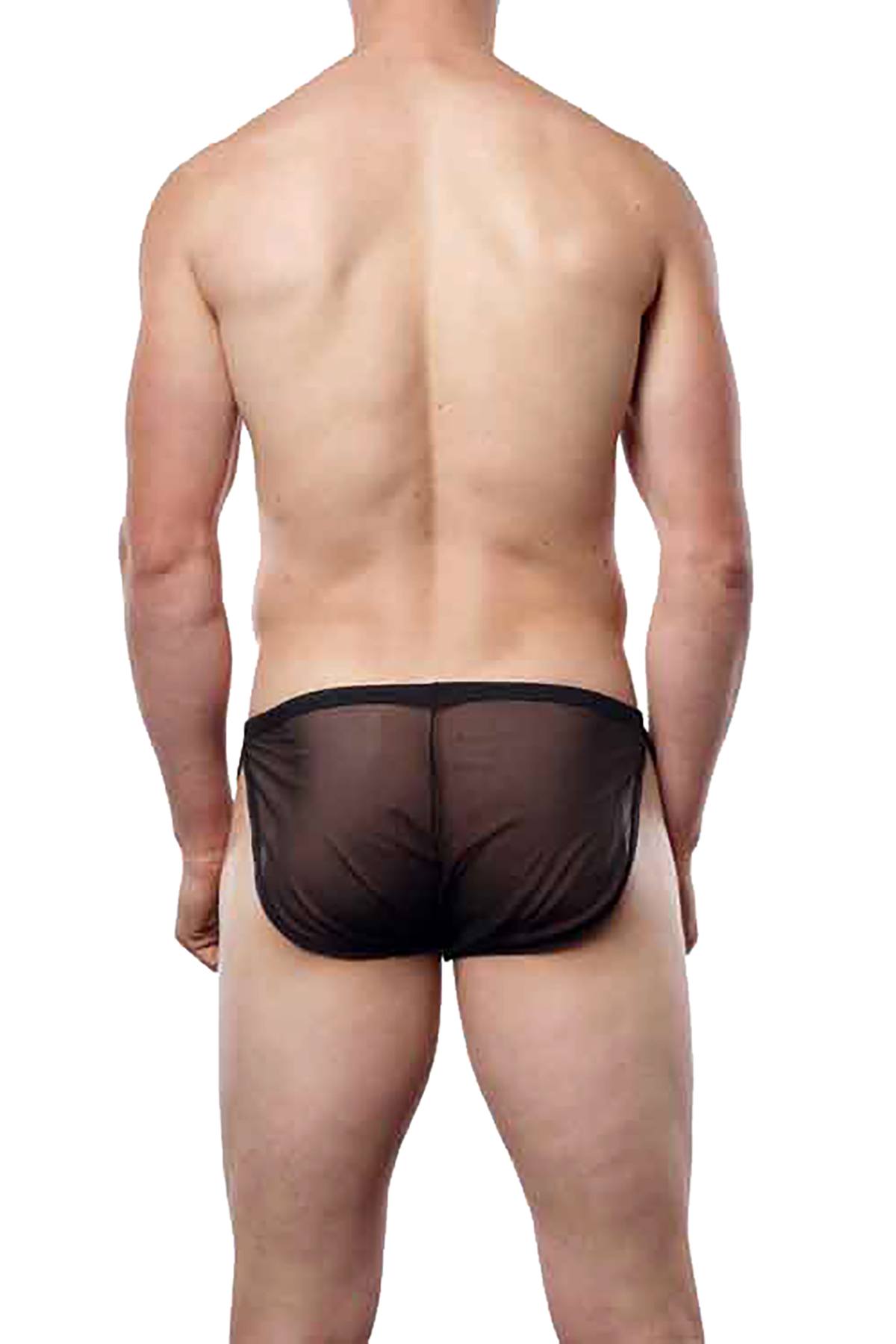 Cover Male Black Sheer Running Short Cheapundies