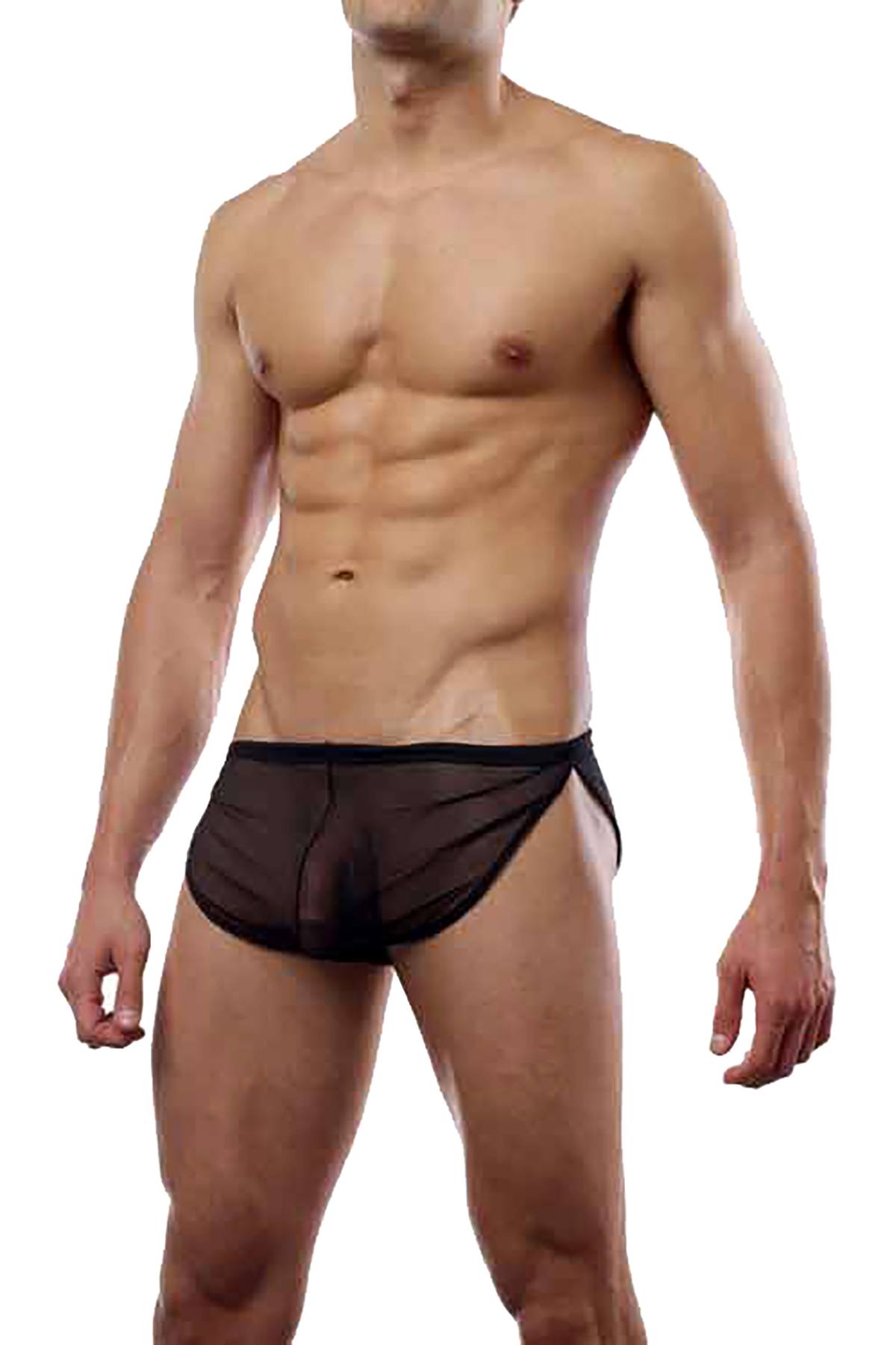 Cover Male Black Sheer Running Shor