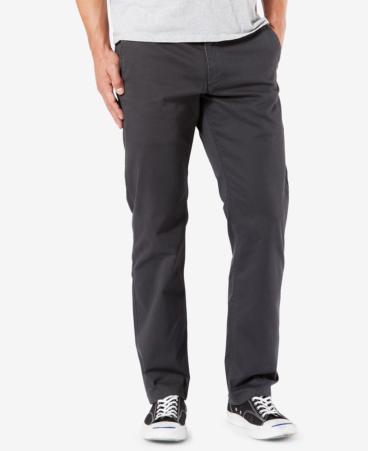 Dockers Straight Fit Original Khaki All Seasons Tech Pants Black ...