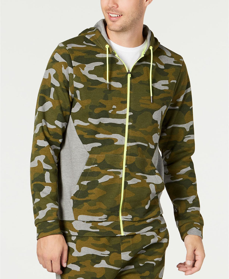 Ideology Colorblocked Camo Jacket Native Green – CheapUndies