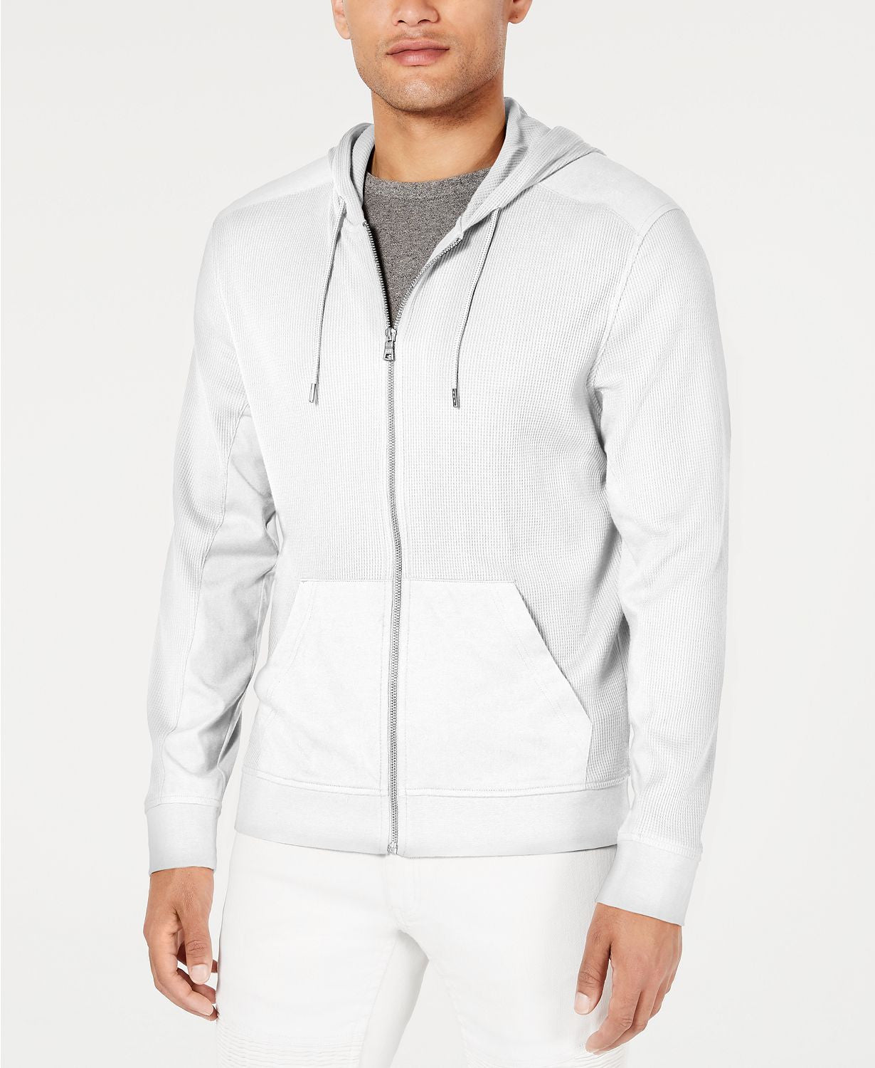 Inc International Concepts Zip-front Hoodie White Pure | CheapUndies