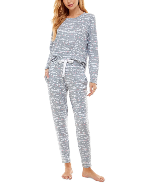 Roudelain Whisper Luxe Short-sleeve Top & Jogger Pants Pajama Set