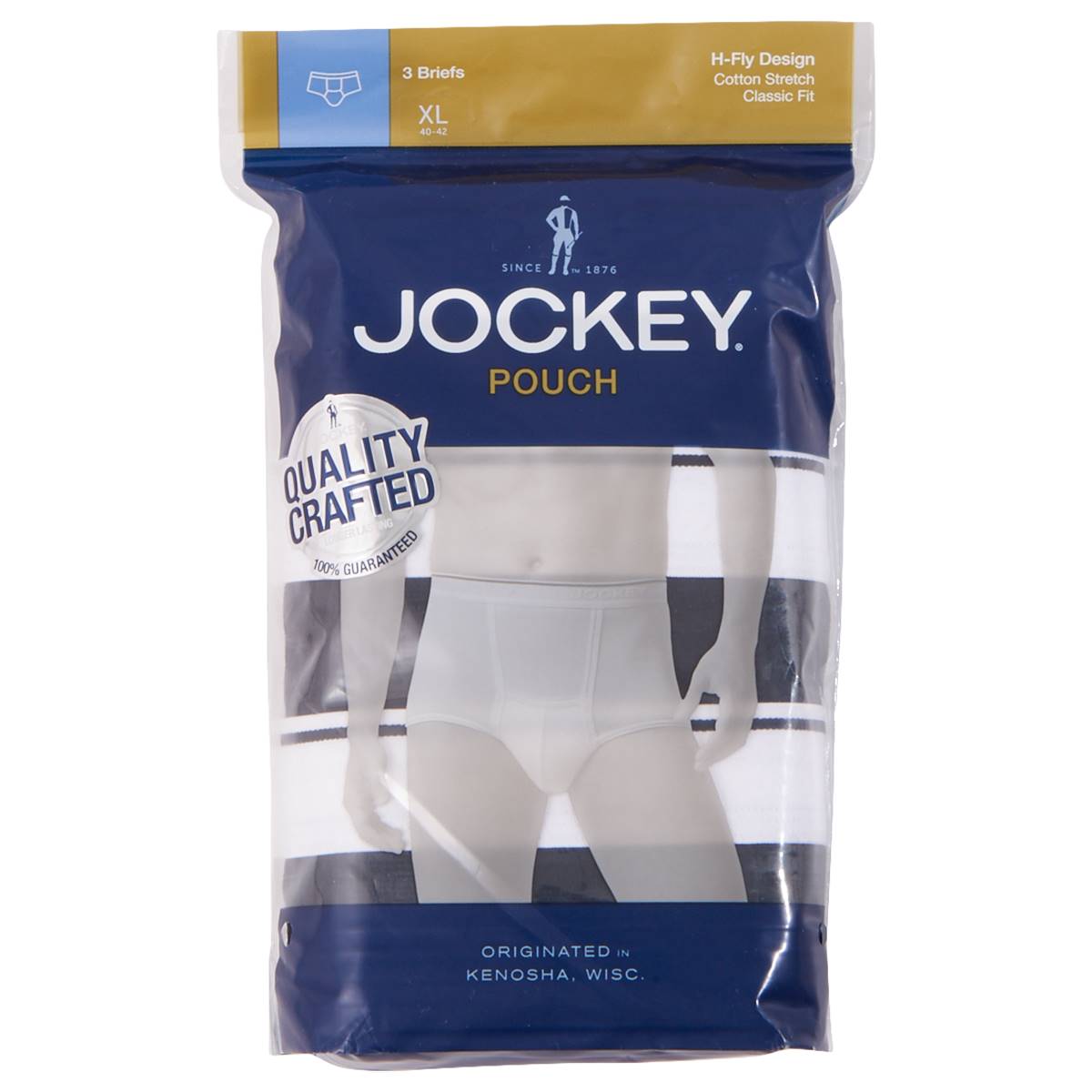 Jockey Men's Underwear, Pouch Briefs 3 Pack Black | CheapUndies