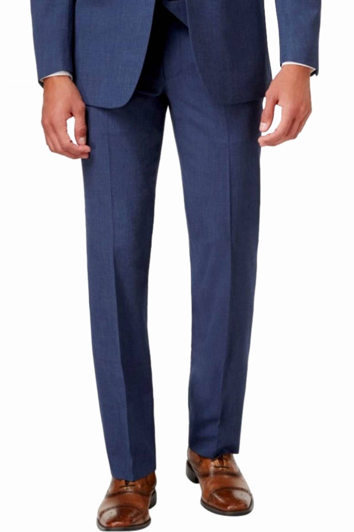 Kenneth Cole Reaction Blue Slim-Fit Blue/Grey Suit Pant | CheapUndies