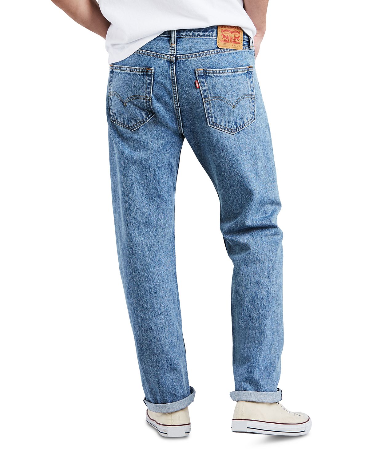 Levi's 505 Regular-fit Non-stretch Jeans Light Stonewash – CheapUndies