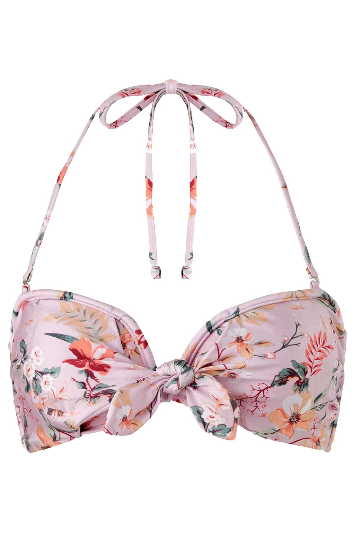 MINKPINK Summer Meadow Tie Bandeau Convertible Bikini Top in Floral Mu ...
