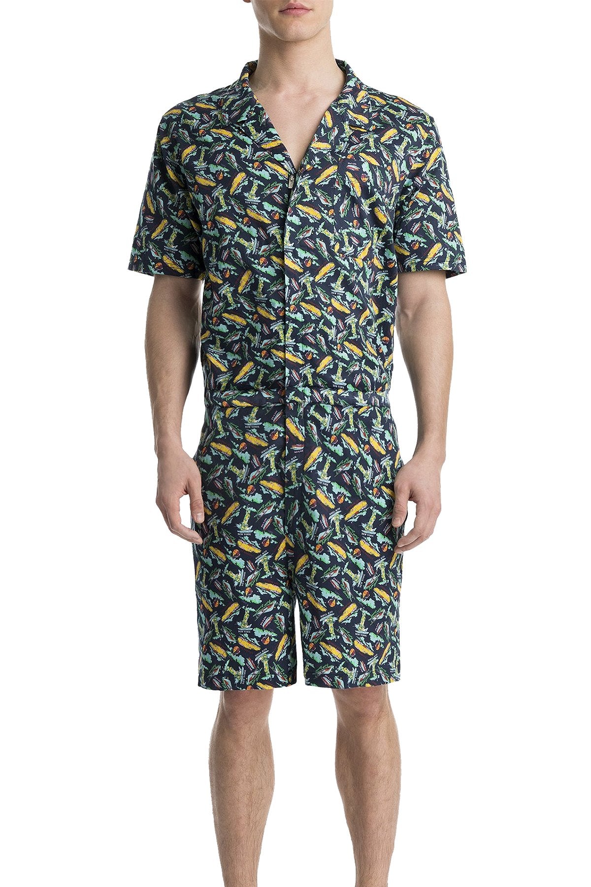 Mr.Turk x 2(X)IST Navy Tourist-Print Oversized Jumpsuit | CheapUndies