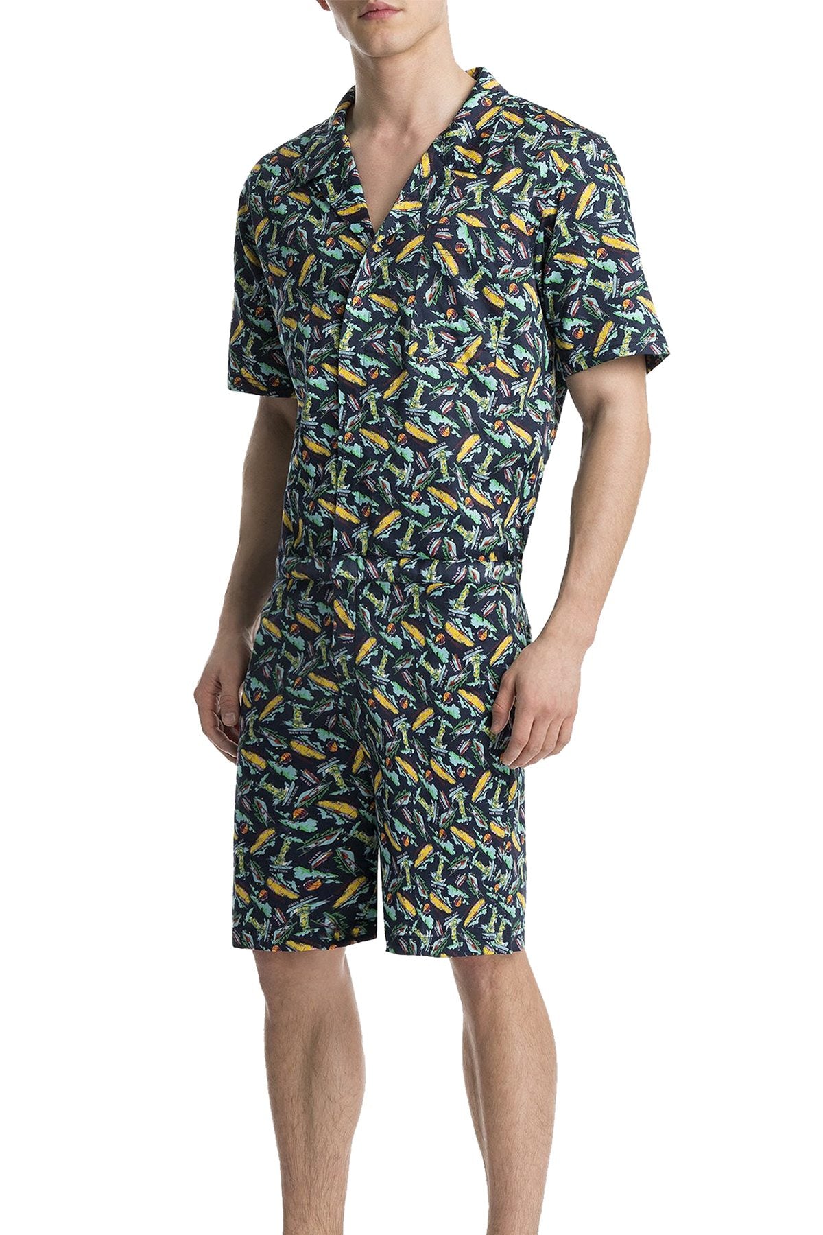 Mr.Turk x 2(X)IST Navy Tourist-Print Oversized Jumpsuit | CheapUndies