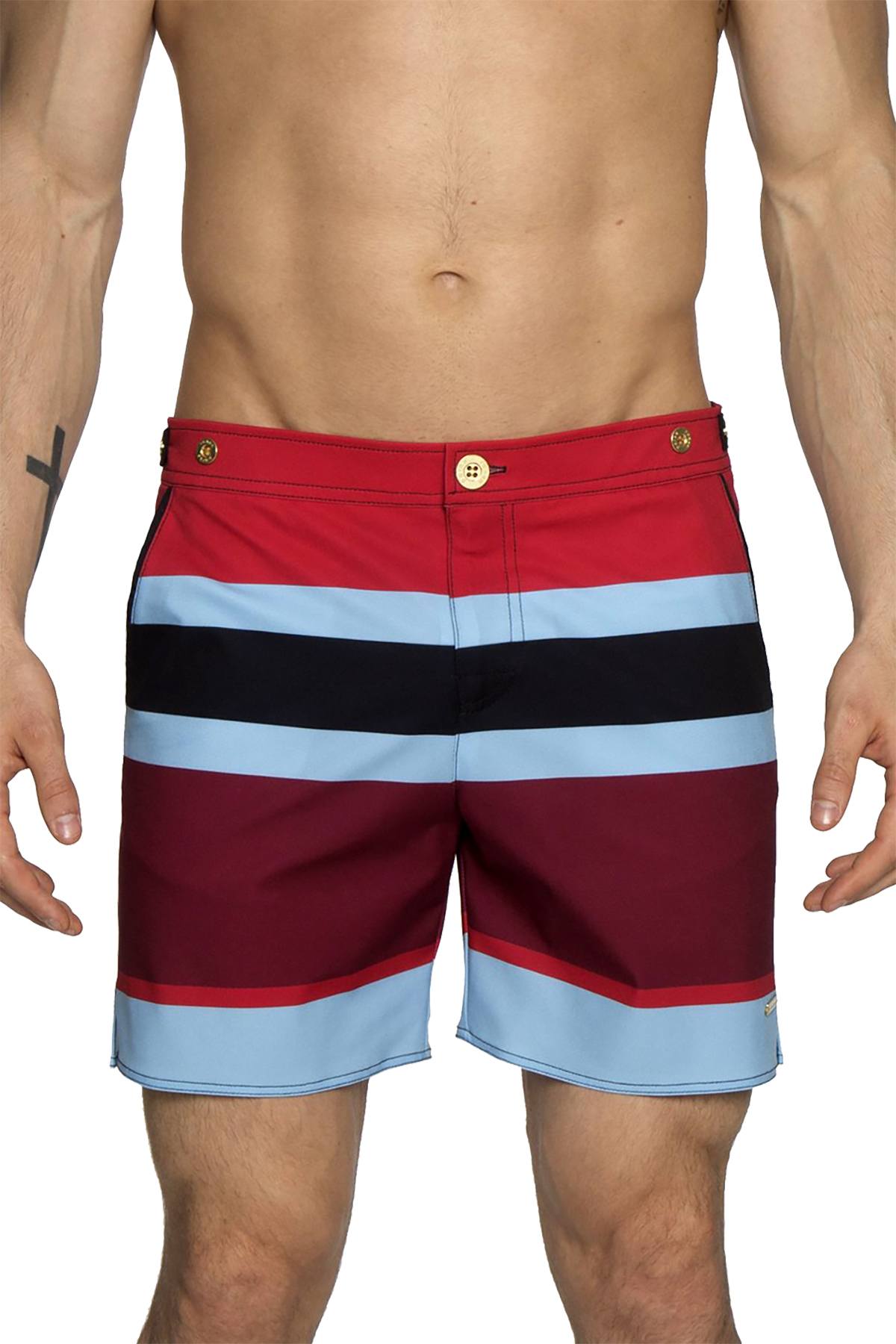 Parke and Ronen Maroon Colorblock 6
