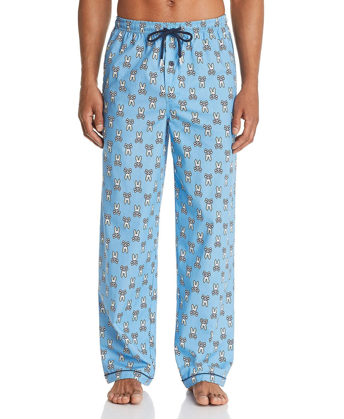 Psycho Bunny Logo Print Pajama Pants In Celeste Bunny – CheapUndies