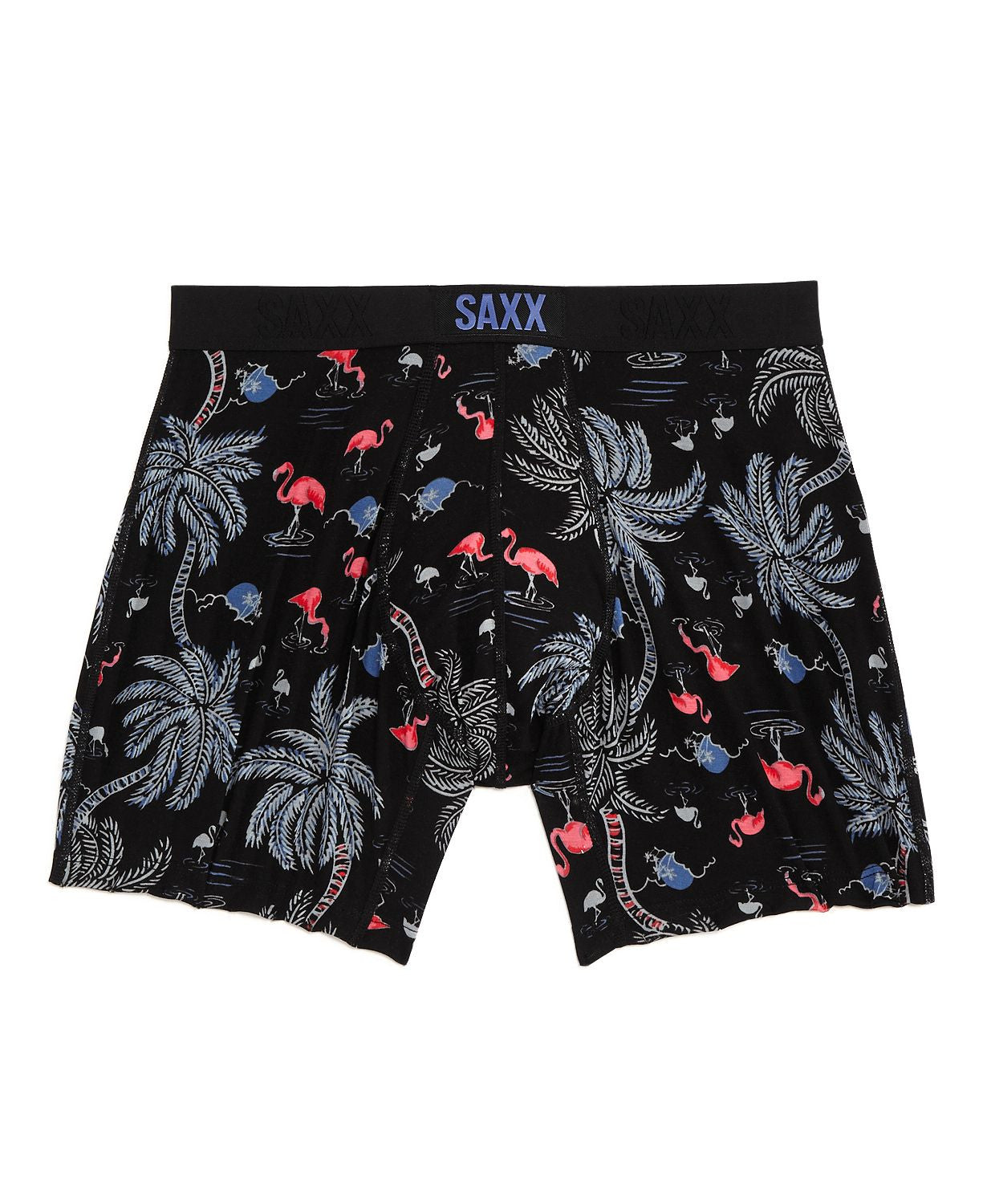 Saxx Vibe Flamingo Beach Printed Boxer Briefs Black Multi – CheapUndies