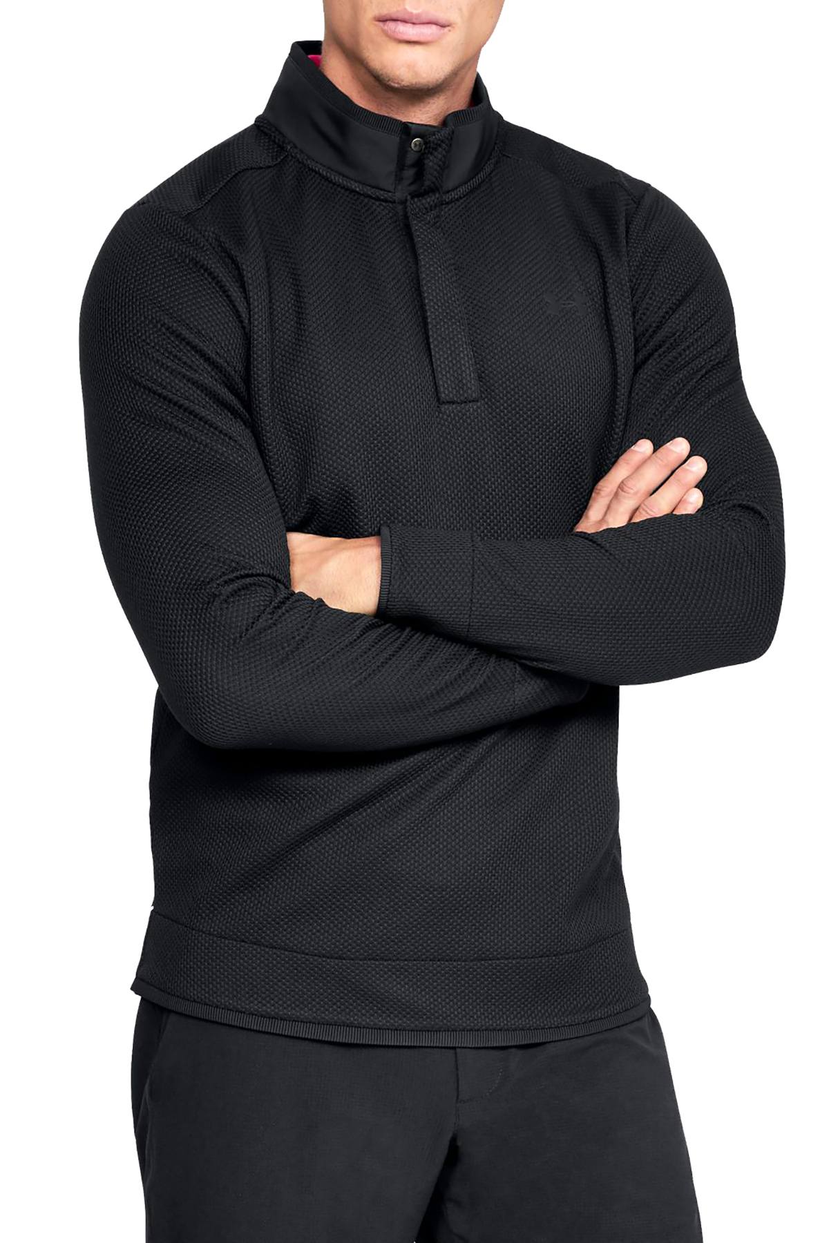 Download Under Armour Black UA Storm Sweater Fleece Snap Mock Pullover | CheapUndies