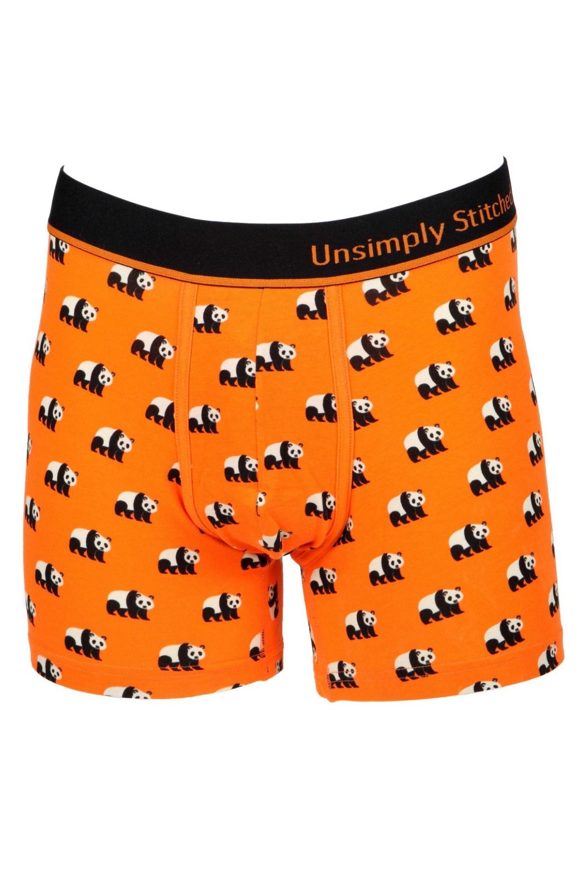 Unsimply Stitched Orange Panda Boxer Brief | CheapUndies