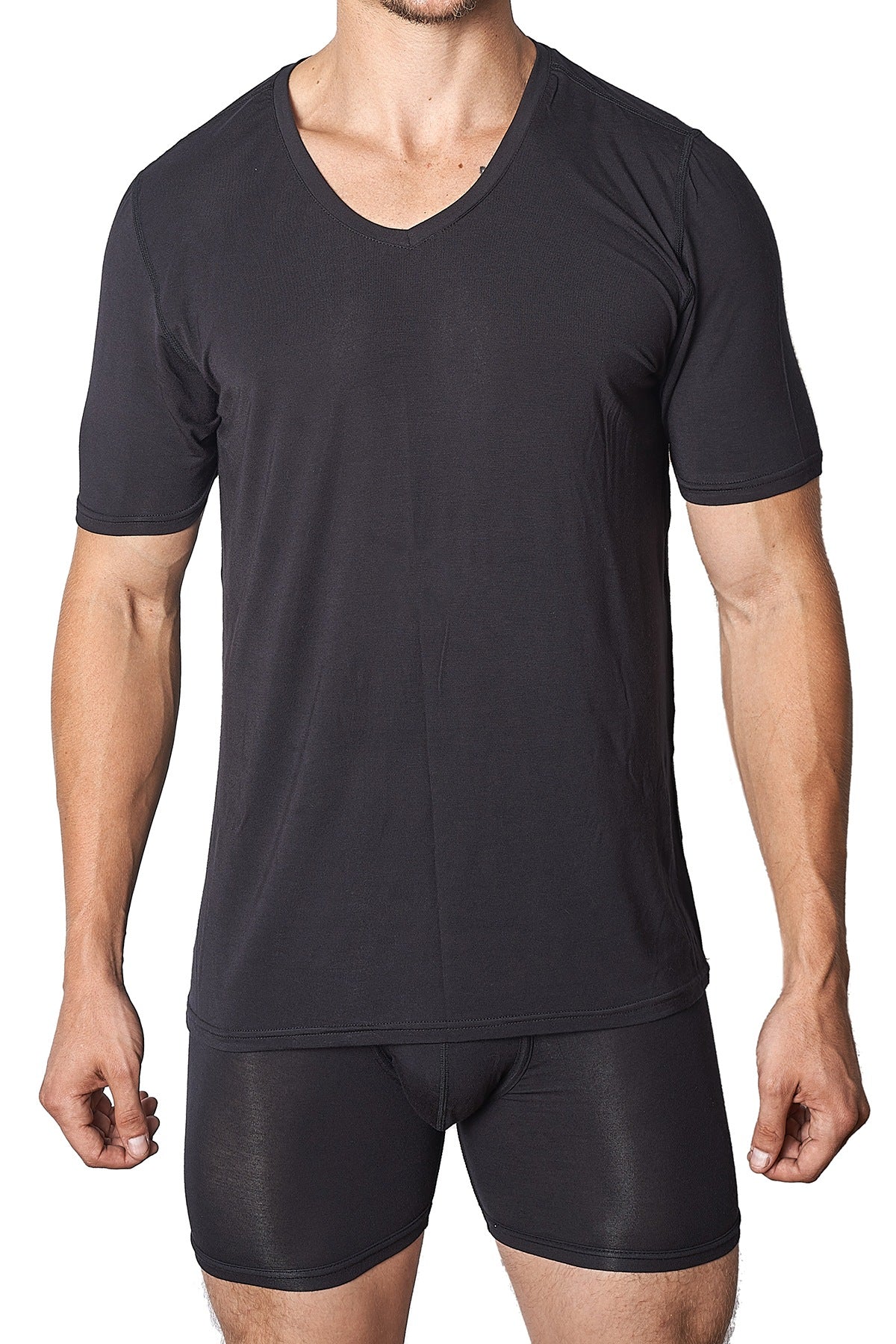 Yocisco's Black Essentials V-Neck Shirt – CheapUndies