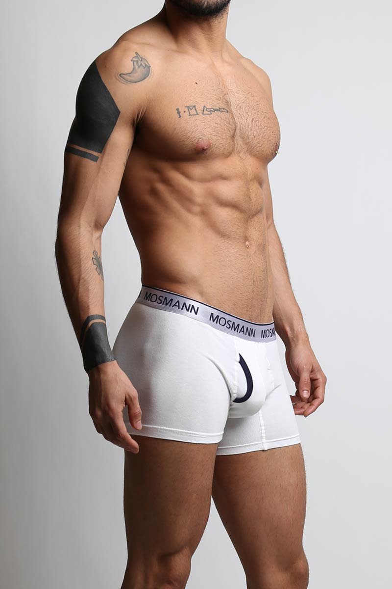 2-Pack Mosmann White & Navy Boxer Brief