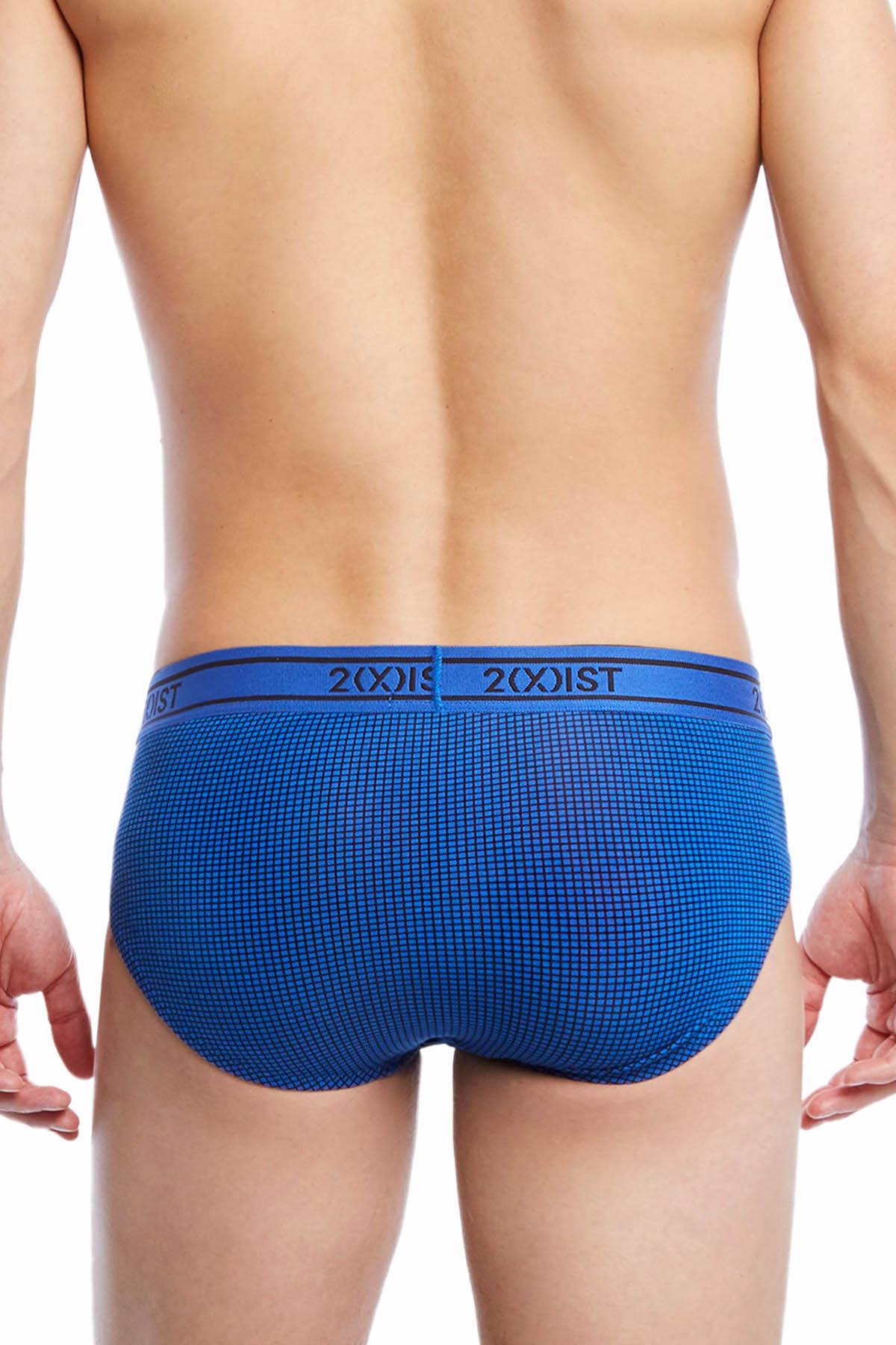 2(X)IST Micro-Print Grid Royal Graphic Modal No-Show Brief