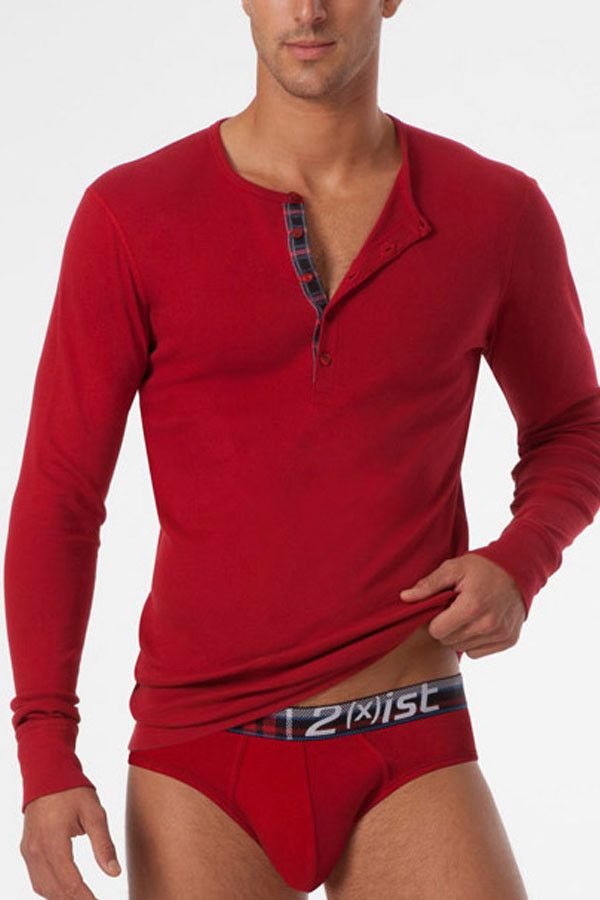 2(X)IST Red Tartan Henley