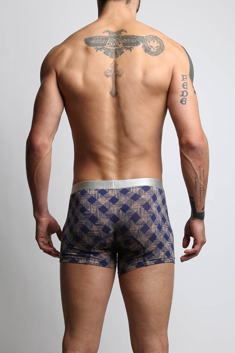 2-Pack Mosmann Heather Grey & Orange Plaid Boxer Briefs