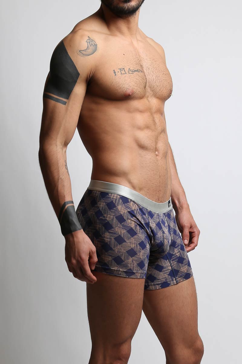 2-Pack Mosmann Heather Grey & Orange Plaid Boxer Briefs