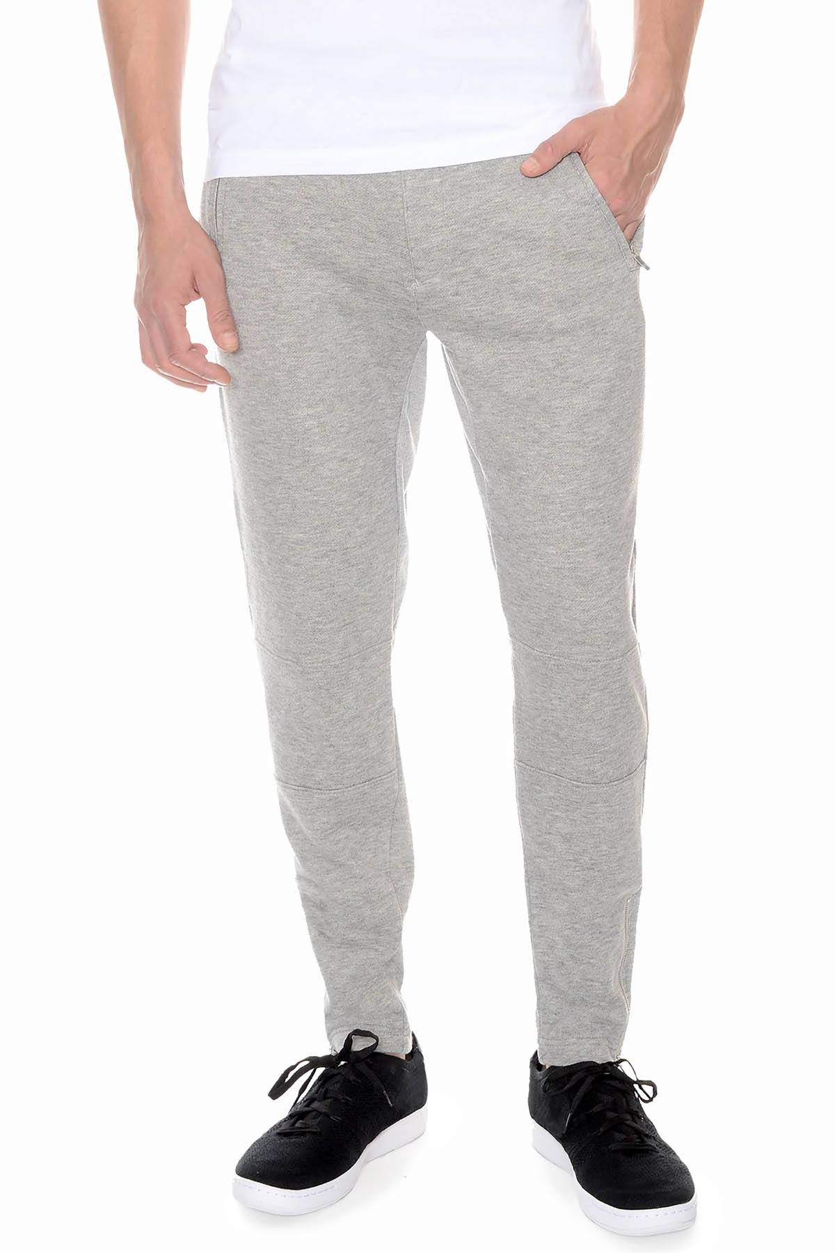 2(X)IST Light-Heather-Grey Zip French Terry Pant